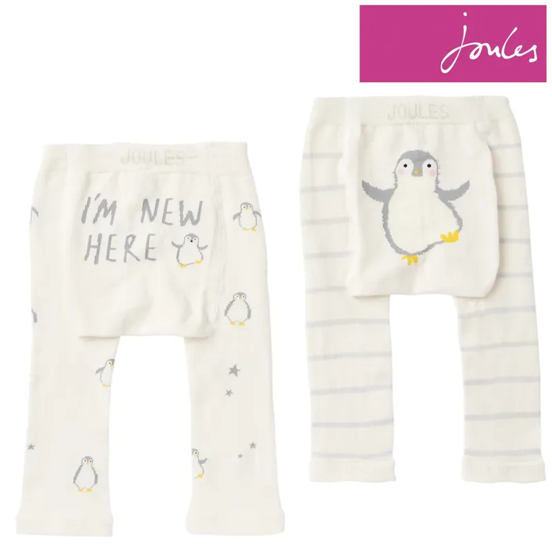 Joules Lively Intarsia 2 Pack Leggings - Multi Penguins