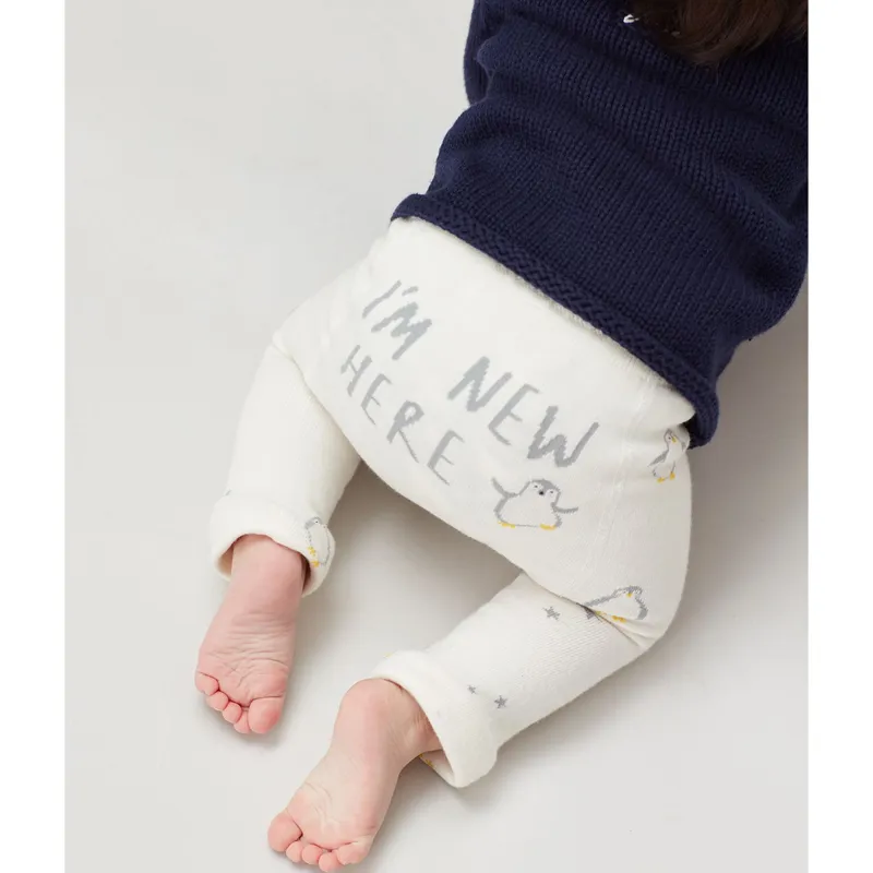 Joules Lively Intarsia 2 Pack Leggings - Multi Penguins-1