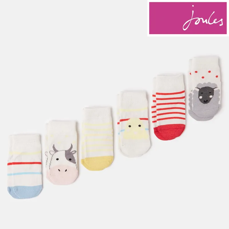 Joules Sock Set 6 Pack - Multi Animals