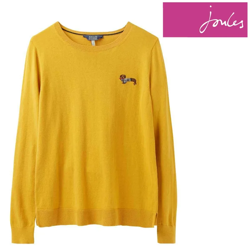 Joules Tina Crew Neck Jumper - Gold Dog