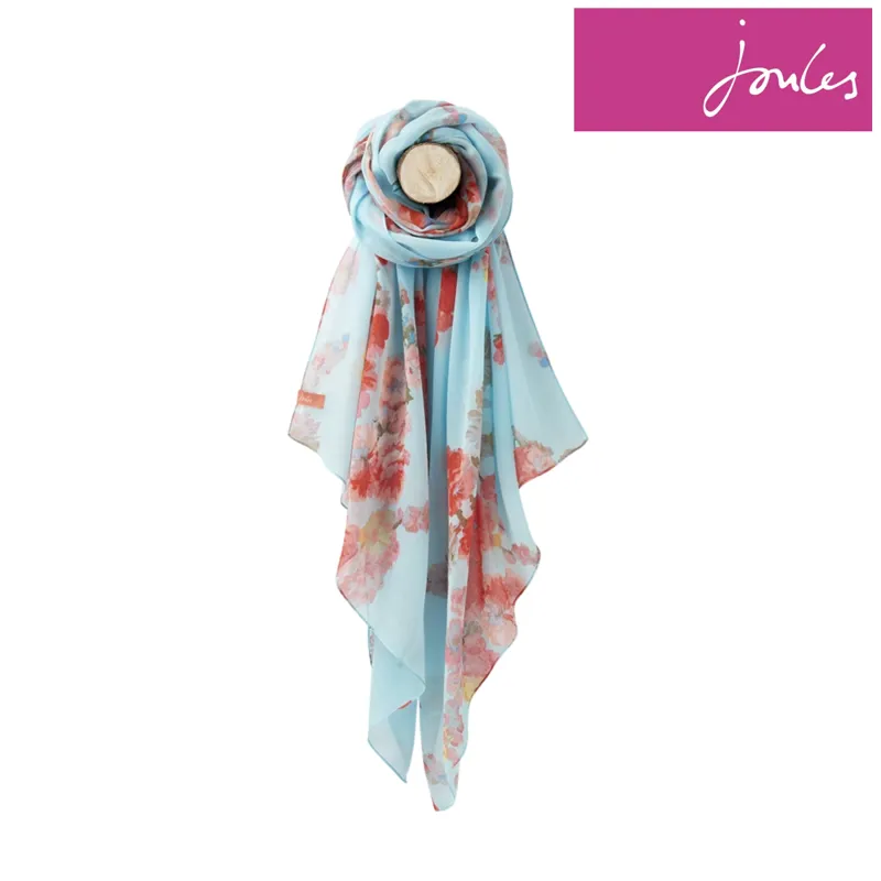Joules Wensley Scarf - Aqua Floral