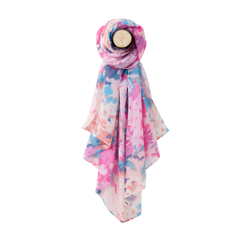 Joules Wensley Scarf - Pink Floral-1