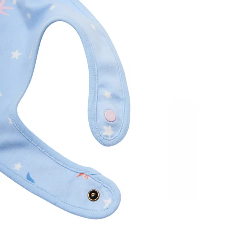 Joules Oops Printed Bib - Blue Unicorn And Star-1