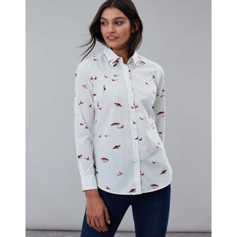 Joules Lucie Ladies Woven Shirt - Country Animals-1