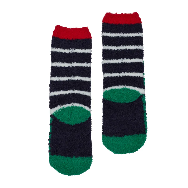 Joules Fluffy Navy Dinosaur Socks-1
