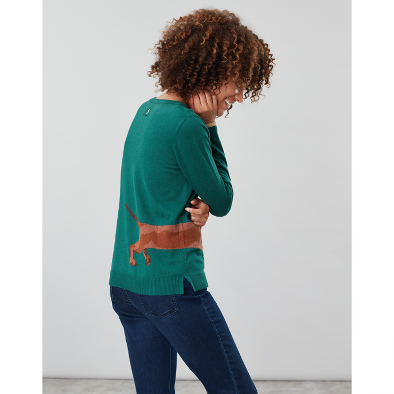 Joules Festive Crew Neck Jumper - Sausage Dog-1