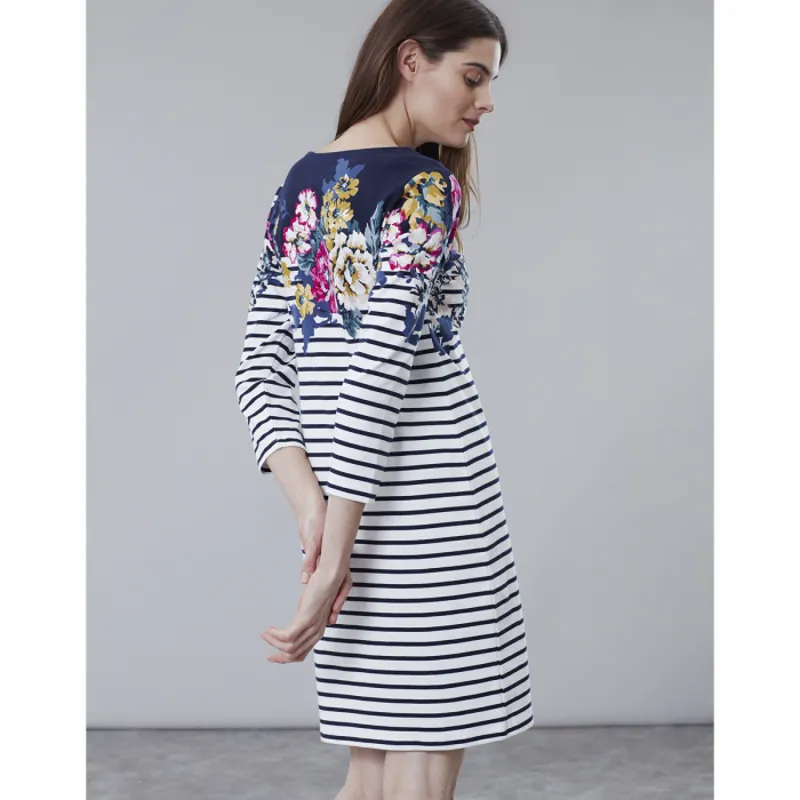 Joules Riviera 3/4 Sleeve Dress - Anniversary Border Floral-1
