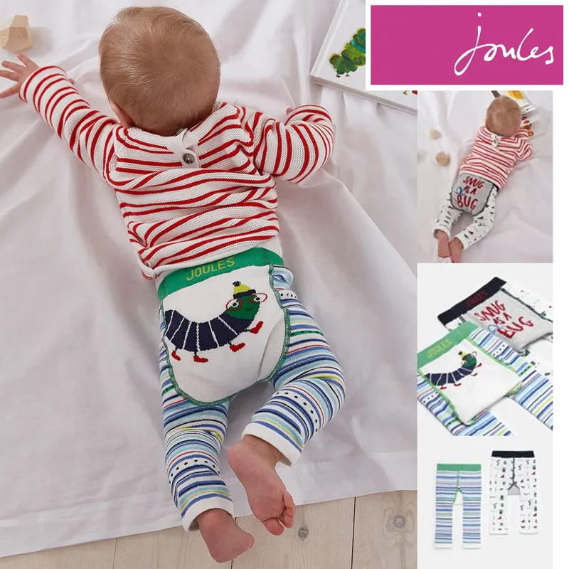 Joules Lively Baby Boys Character Leggings 2 Pack - Multi Caterpillar And  Bug