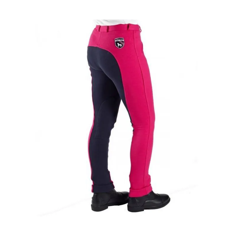 Just Togs Daytona Ladies Jodhpurs - Navy/Pink-1