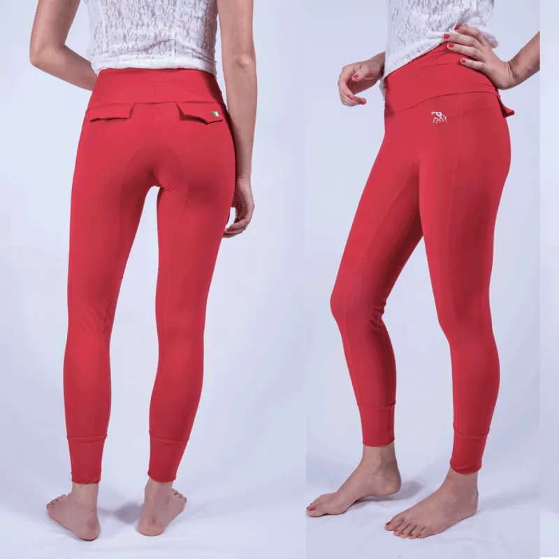 For Horses Julie Grip Breeches - Red