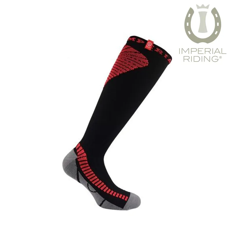 Imperial Riding Jumper Socks - Black/Diva Pink