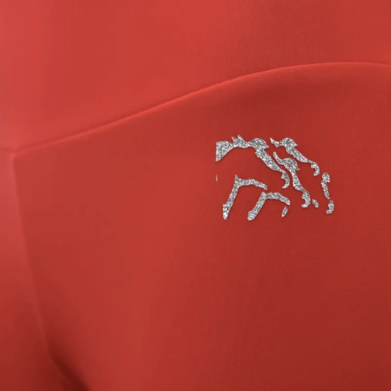 For Horses Ladies Junie Pull On Breeches - Red-3