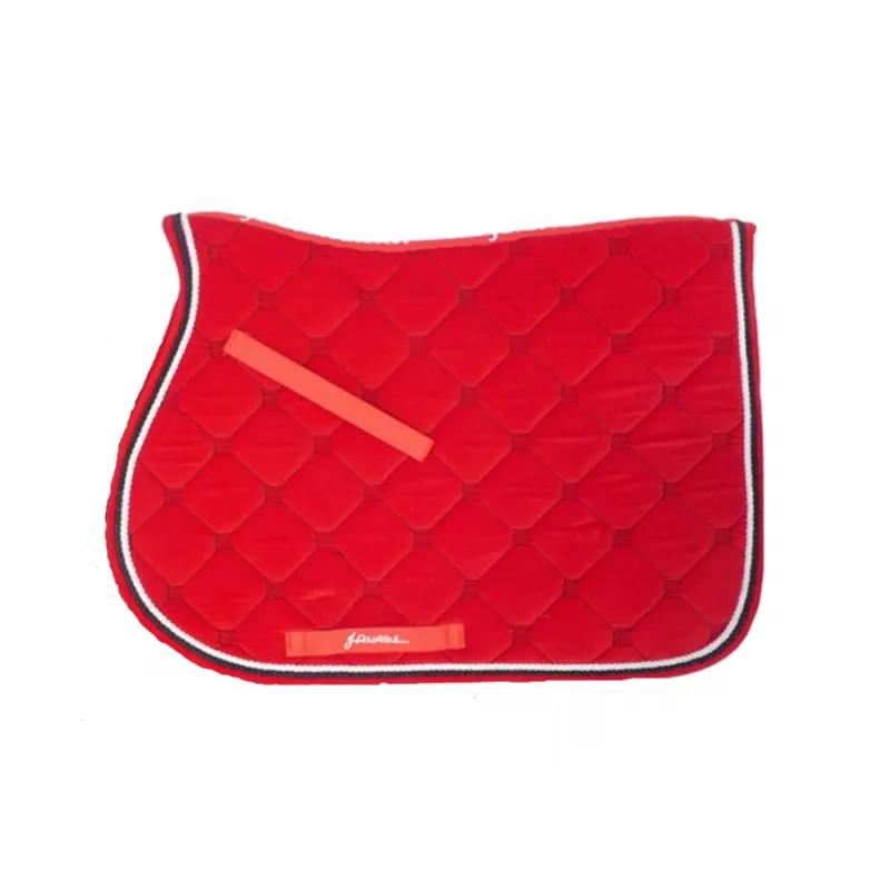 John Whitaker Classic Velvet Saddlepad - Red