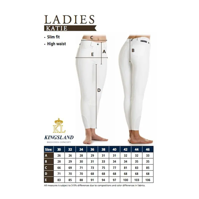 Kingsland Katie Technical Micro Fabric Breeches with Leather Seat - White-1