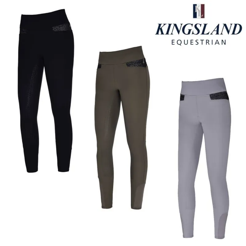 Kingsland Katja Ladies Full Grip Breeches - Silver Sconce-2