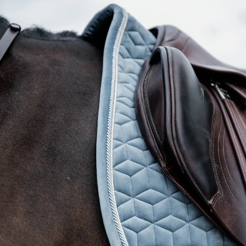 Kentucky Velvet Jumping Saddlepad - Light Blue-3