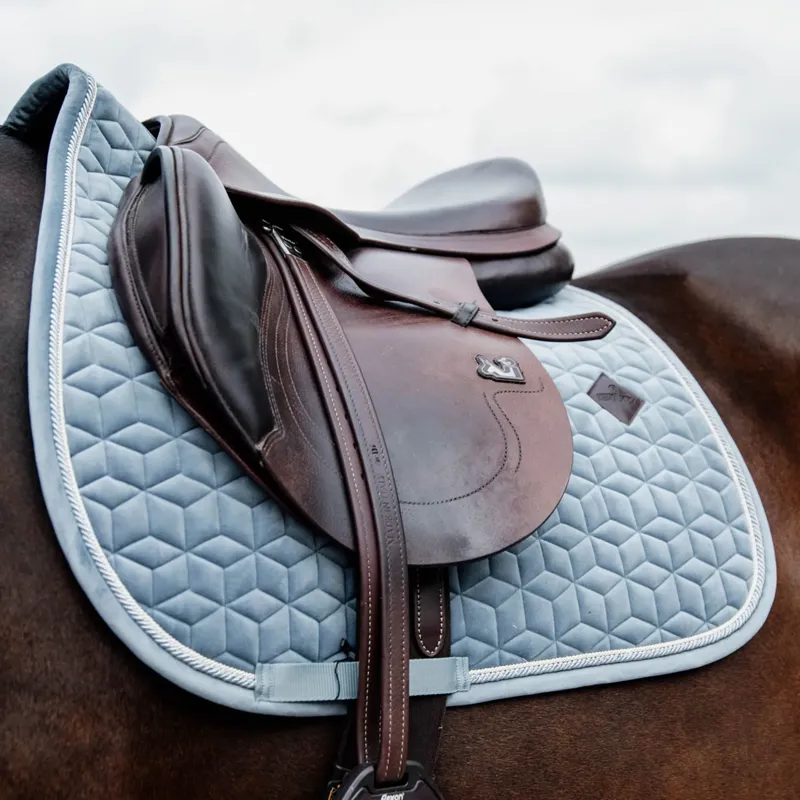 Kentucky Velvet Jumping Saddlepad - Light Blue-1