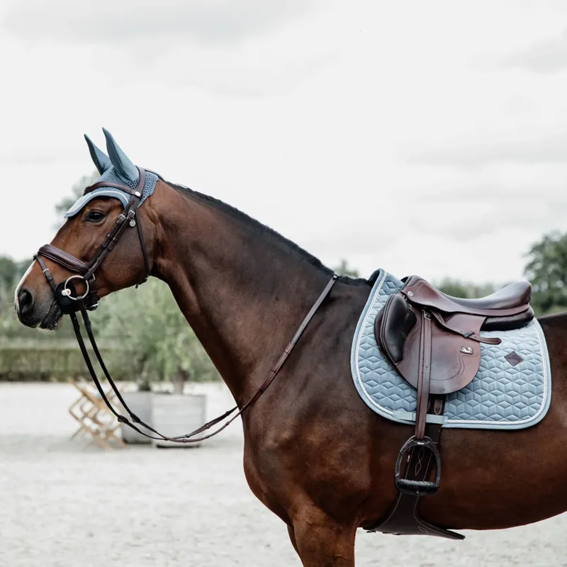 Kentucky Velvet Jumping Saddlepad - Light Blue-4