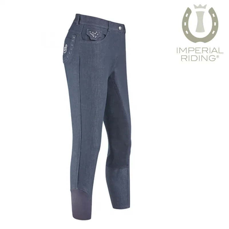 Imperial Riding Sparkling Kids Full Seat Breeches - Denim