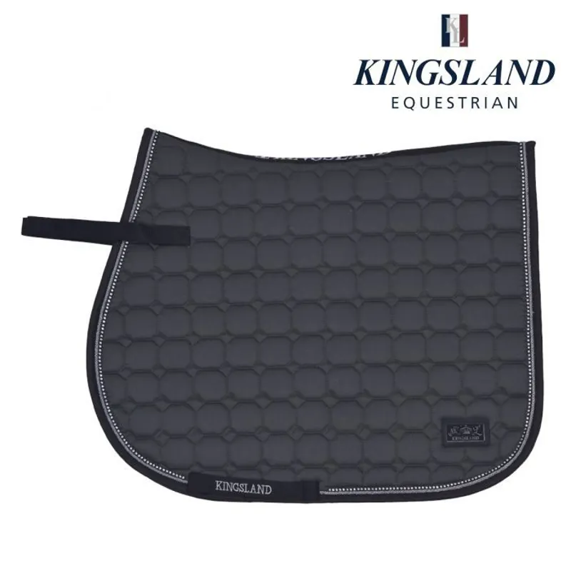 Kingsland Martha Saddlecloth - Grey Pinstripe-2