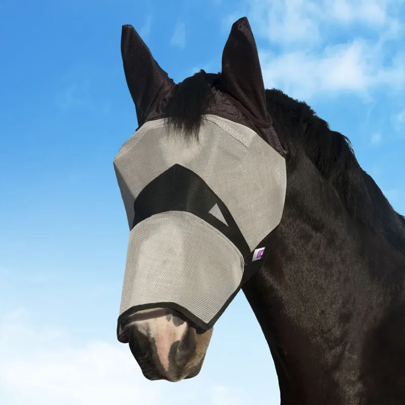 KM Elite Fly Mask Long With Ears