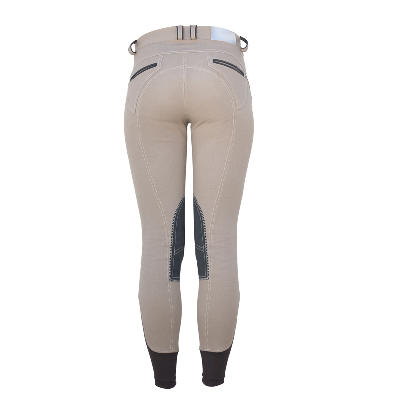 Horseware Denim Knee Patch Breeches - Grey Denim-2