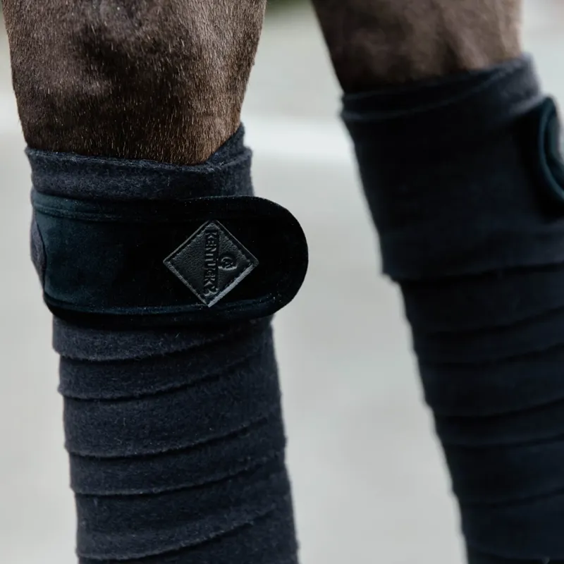 Kentucky Velvet Polar Fleece Bandages - Black-1