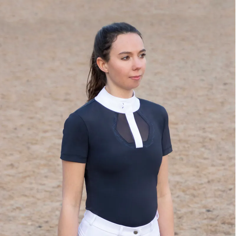 Coldstream Lanark Ladies Show Shirt - Navy