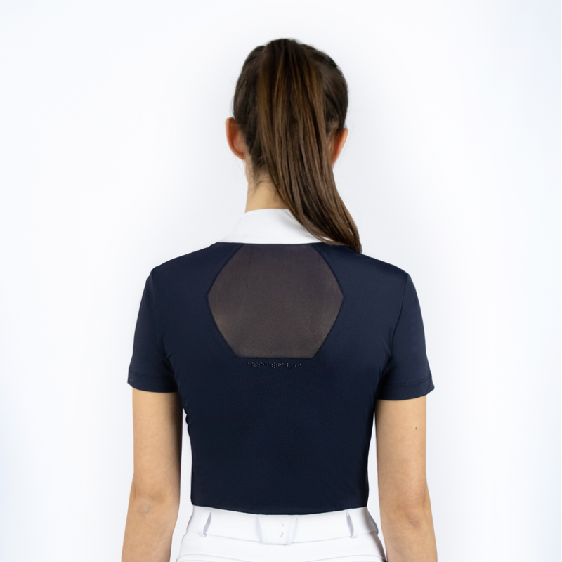 Coldstream Lanark Ladies Show Shirt - Navy-1