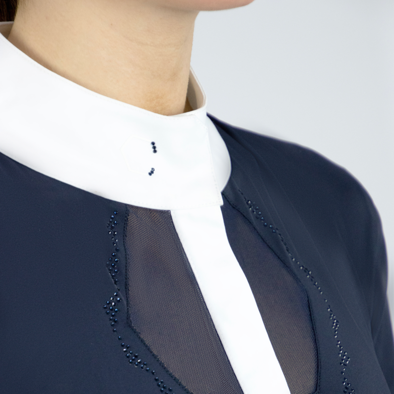 Coldstream Lanark Ladies Show Shirt - Navy-2