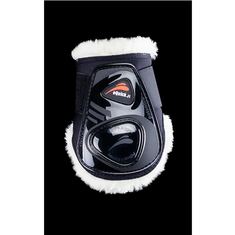 eQuick E Shock Legend Rear Lamb Velcro - Black
