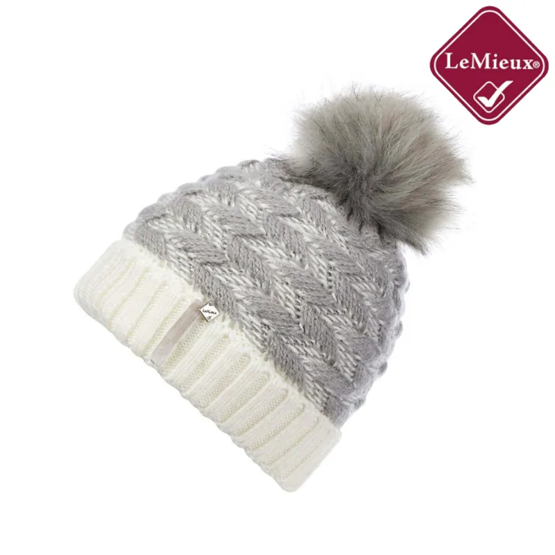 LeMieux Banff Pom Pom Beanie Hat - Silver Grey