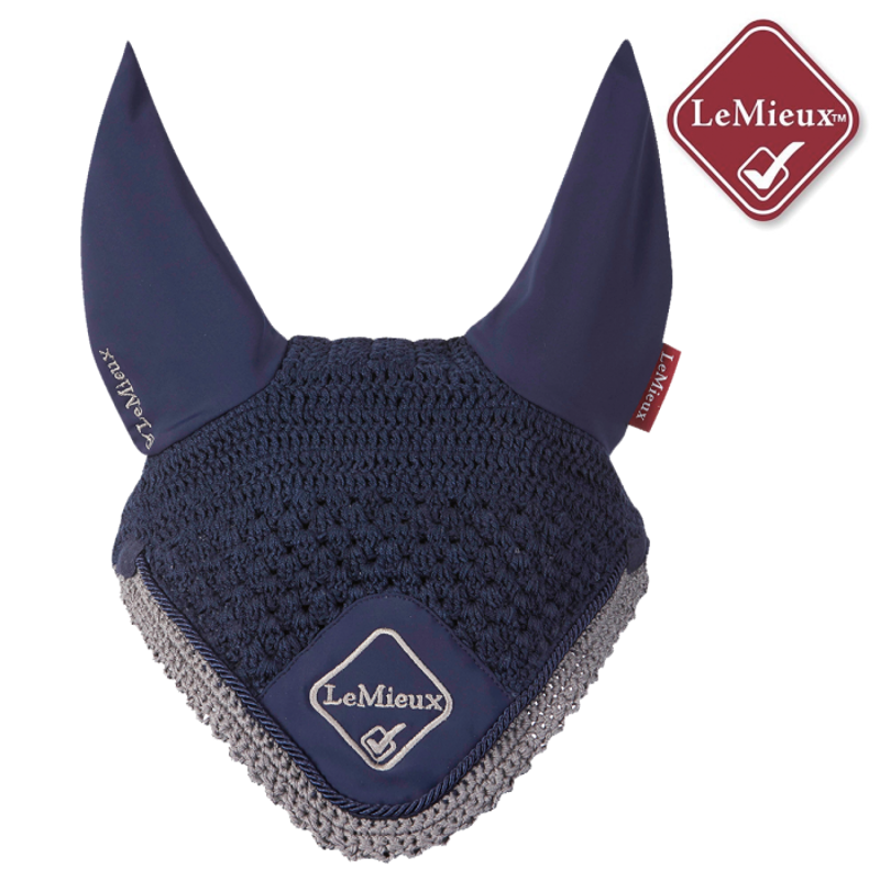 LeMieux Classic Fly Hood - Navy/Grey-1