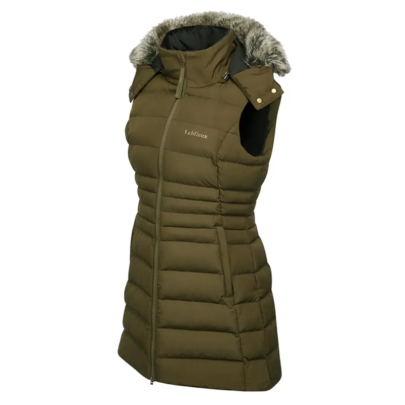 LeMieux Ladies Harper Longline Puffer Gilet - Alpine-1