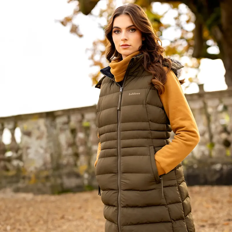 LeMieux Ladies Harper Longline Puffer Gilet - Alpine-7