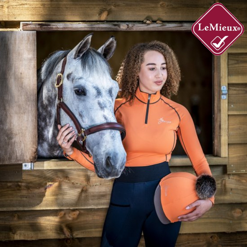 LeMieux Pom Pom Hat Silk - Paprika -1