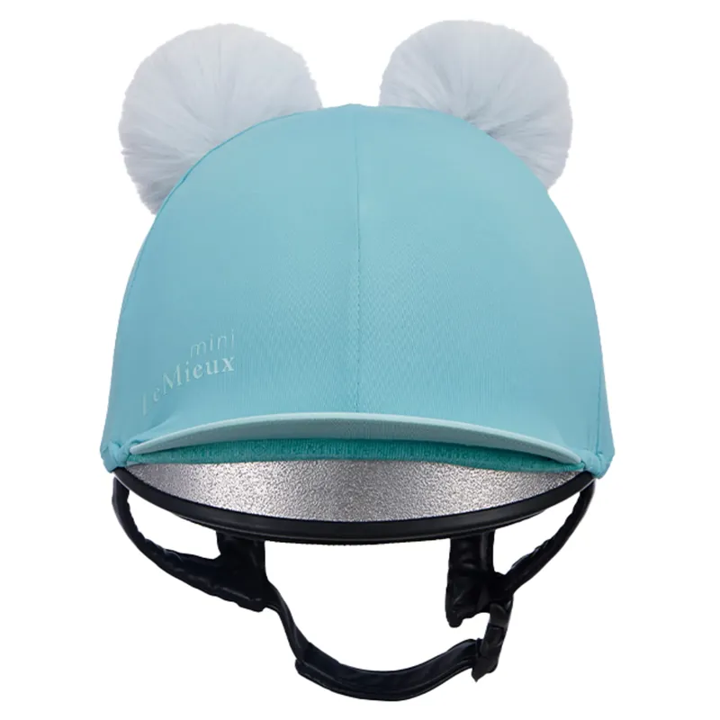 LeMieux Mini Double Pom Hat Silk - Lagoon-1