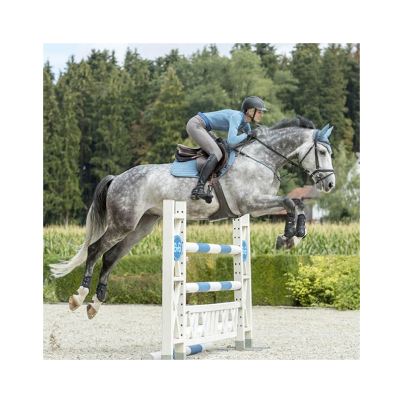 LeMieux Suede Close Contact Square - Ice Blue-2