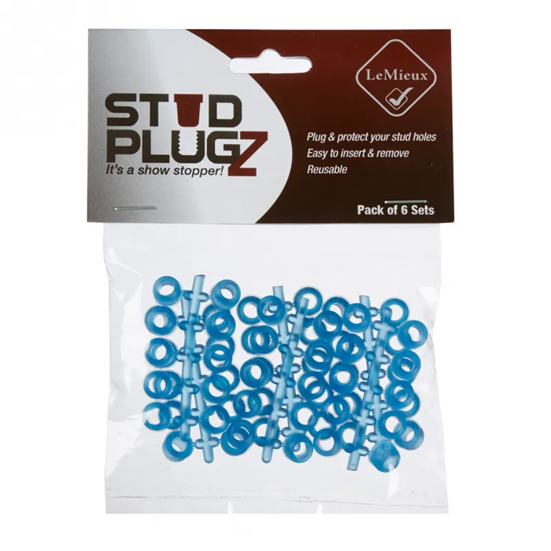 LeMieux Stud Plugz 6 Pack - Blue-1