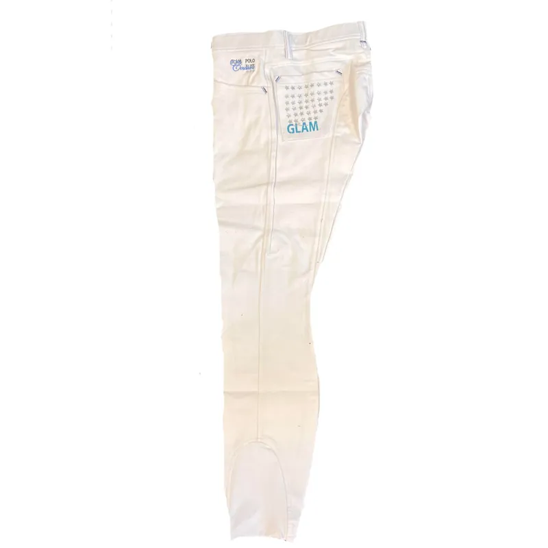 HV Polo Linda Crown Ladies Breeches - White-1