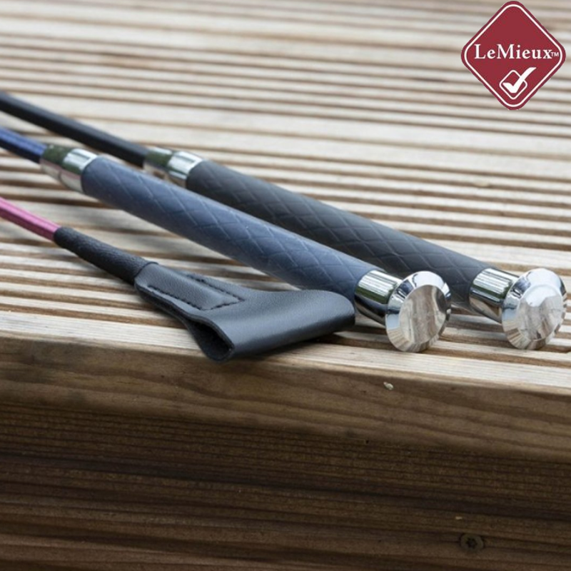 LeMieux LeGrip Gel Jumping Whip - Navy 65cm-1