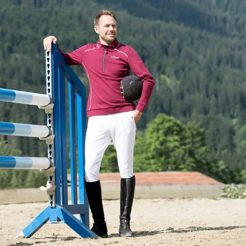 My LeMieux Lugano Mens Breeches - White-2