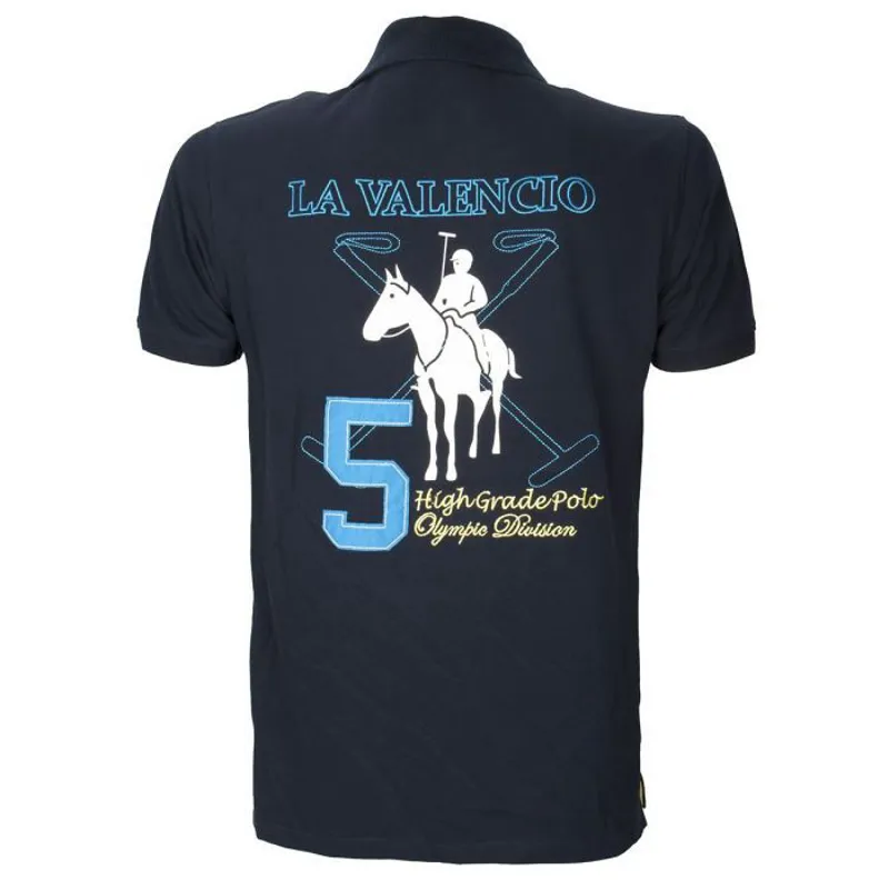 La Valencio Frank Men's Polo Shirt - Navy-1