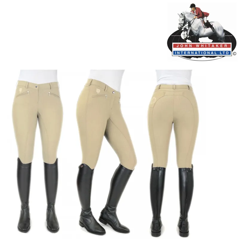 John Whitaker Lyon Crest Ladies Breeches - Cream 
