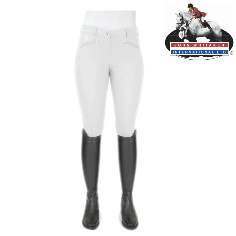 John Whitaker Lyon Crest Ladies Breeches - White 