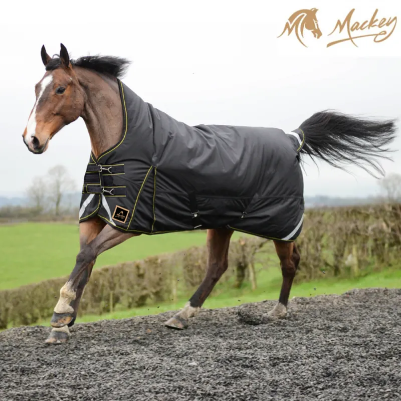 Mackey Lugnaquilla Half Neck Heavyweight Turnout Rug - Black/Gold