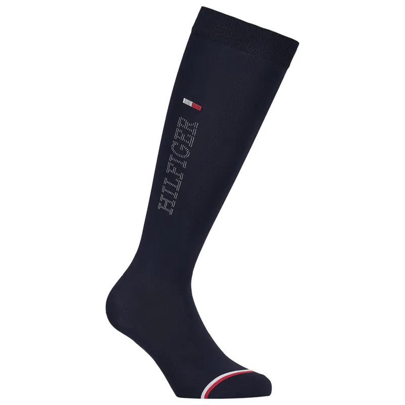 Tommy Hilfiger Unisex Madison Studded Riding Socks - Desert Sky