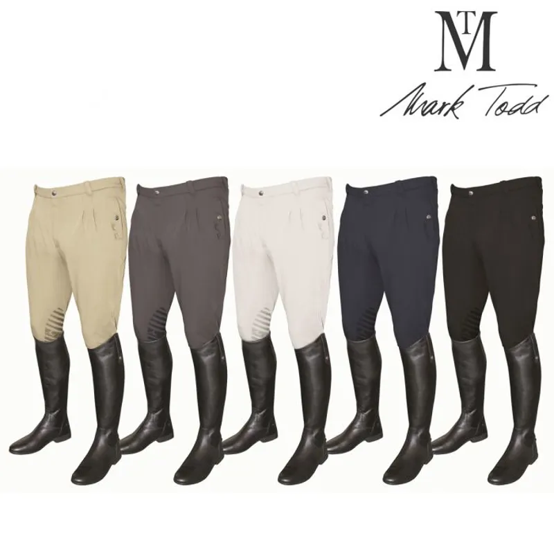 Mark Todd Mens Coolmax Grip Breeches - Beige-1