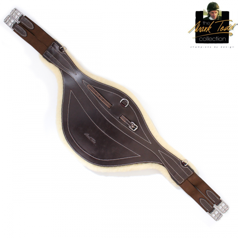 Mark Todd Detachable Sheepskin Stud Girth In Black/Cream-3