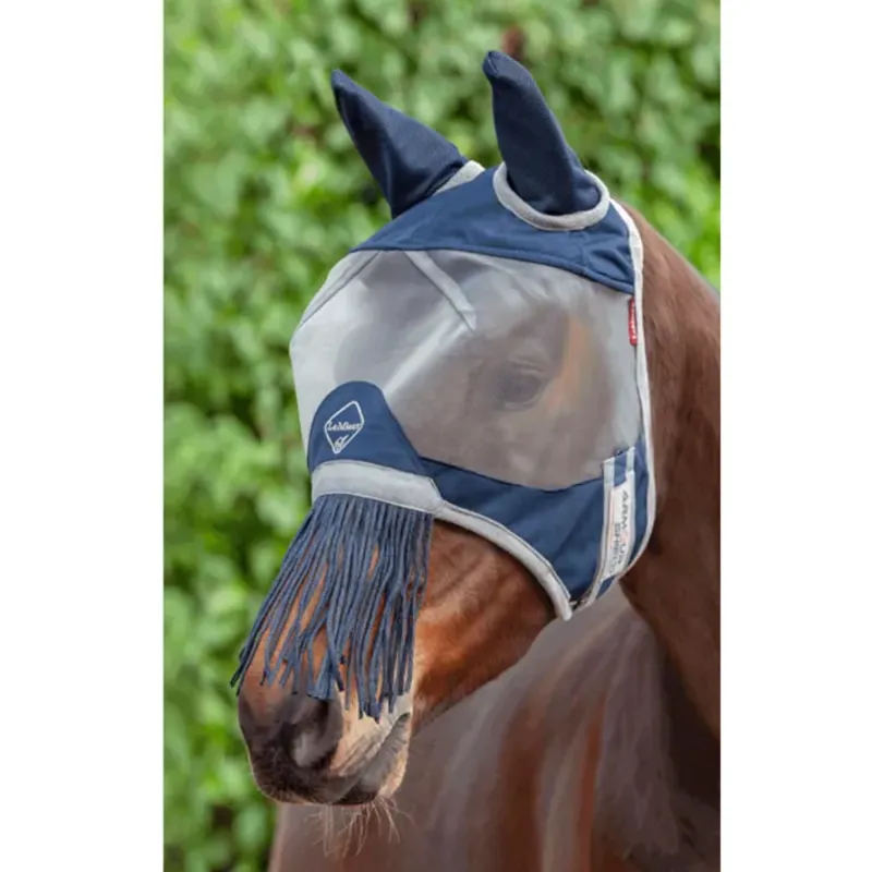 LeMieux Armour Shield Fly Defender Mask Ears And Nose Fringe - Grey